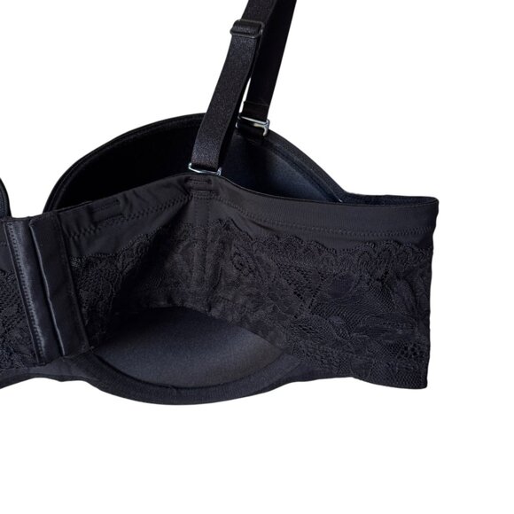 Torrid Curve Bombshell Everyday Strapless Push-Up Bra Size 46C New Black Lace - Picture 4 of 16